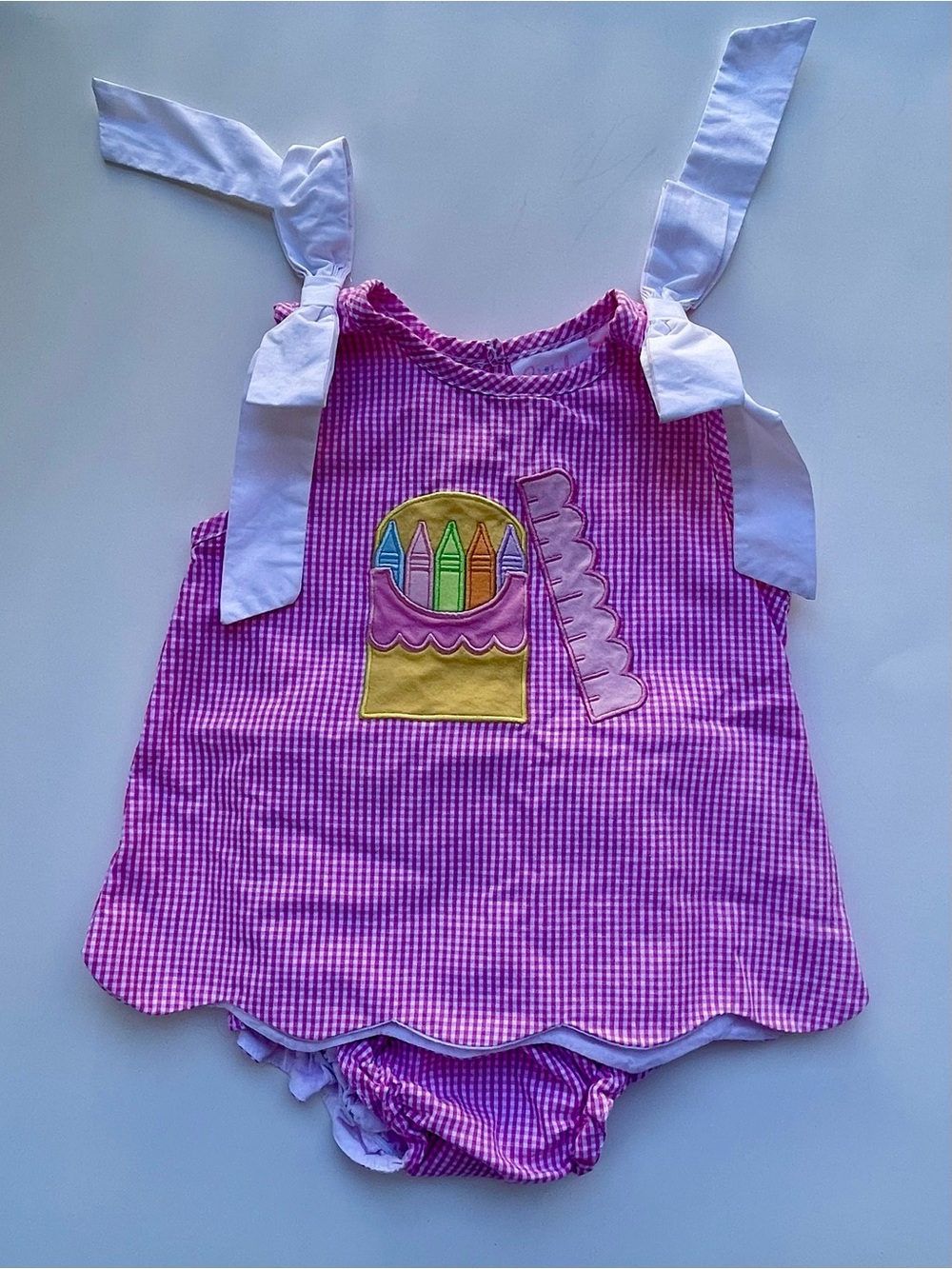 Stitchy Fish Baby 12 Months Diaper Set Back to School